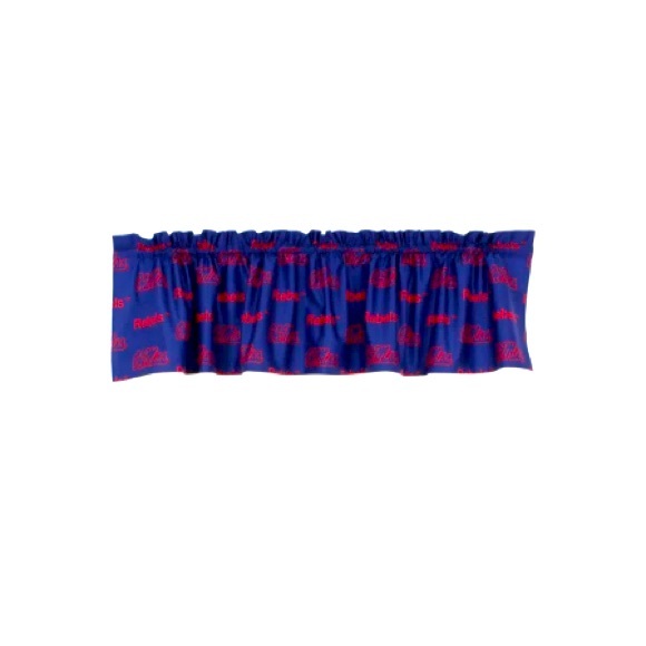 University of MS OLE MISS REBELS Curtain dorm window valance - Picture 2 of 6